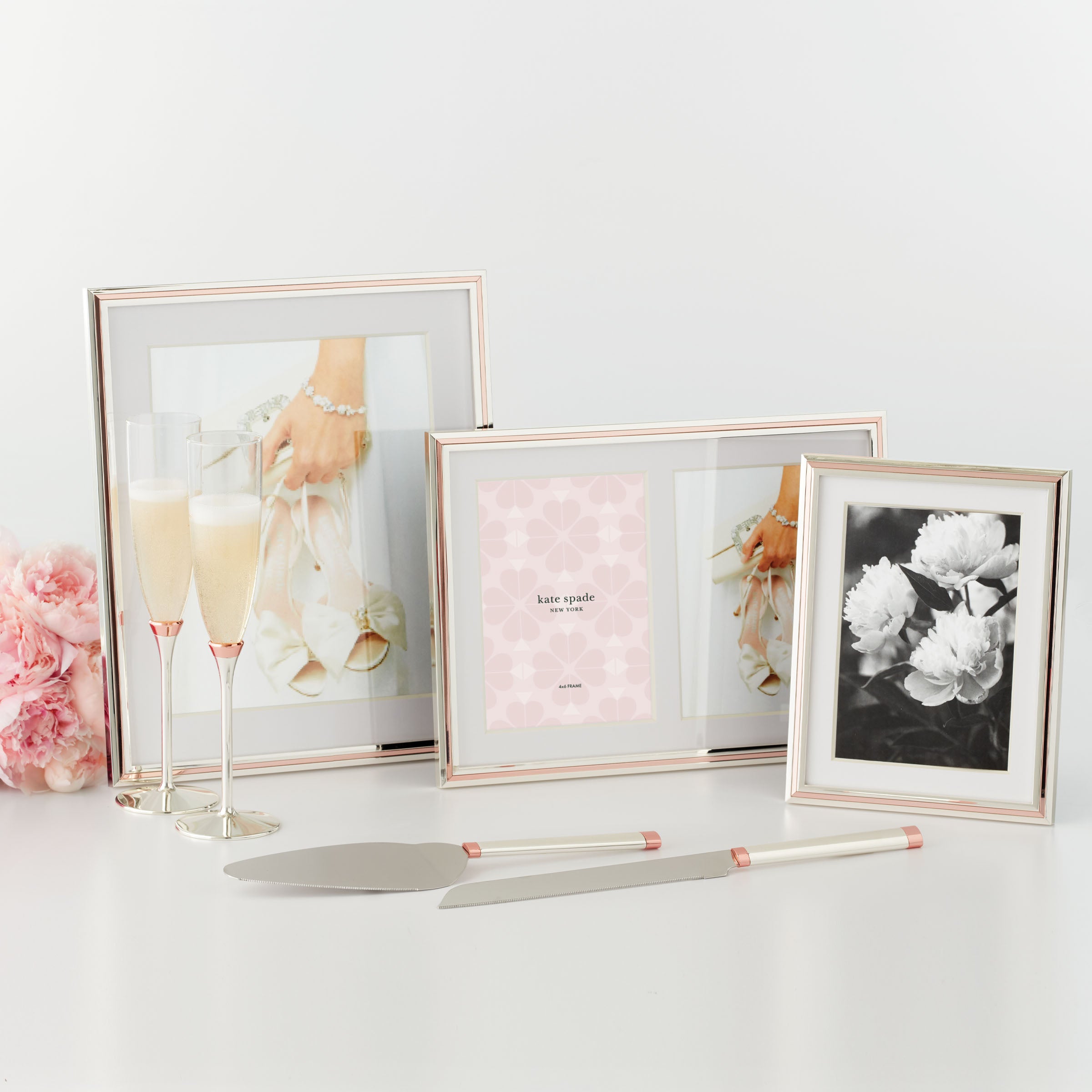 Rosy Glow 5x7 Picture Frame - Elegant Photo Display for Wall or Tabletop - Perfect for Home Decor, Wedding Photos & Gift Giving