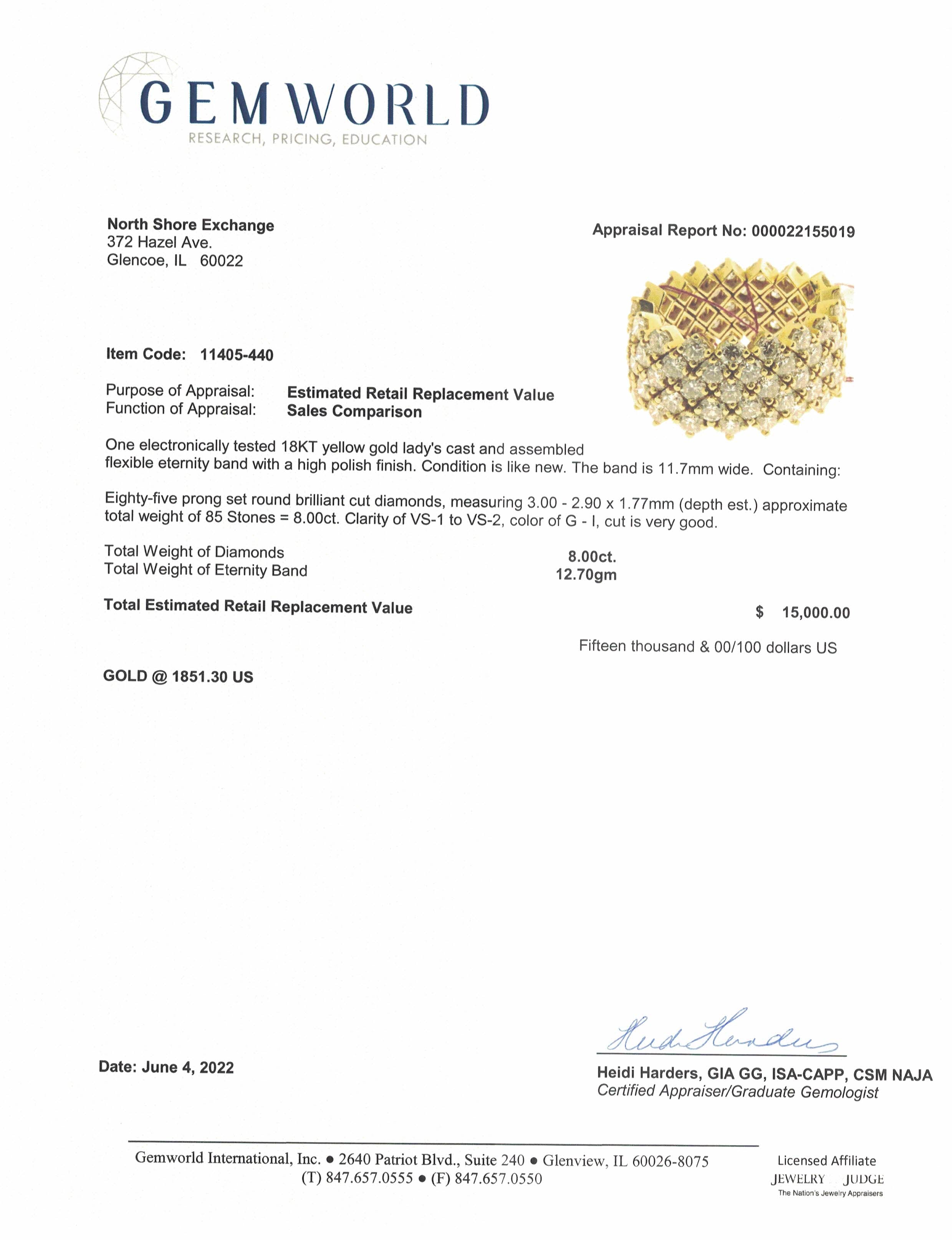 18K Gold Flexible Diamond Ring - 85 Full Cut Diamonds for Women - Perfect for Engagement, Wedding & Anniversary Gifts