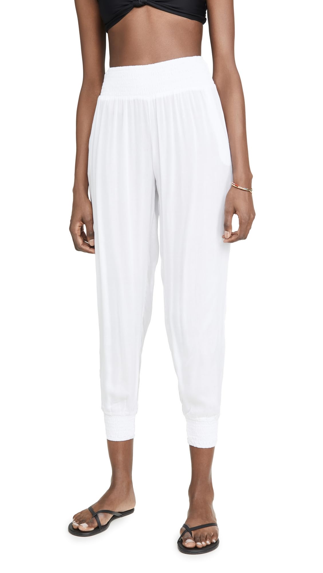 Women's Kahuku Ruched Waist Pants - High Waisted Tummy Control Stretch Yoga Pants for Workout, Lounge & Travel