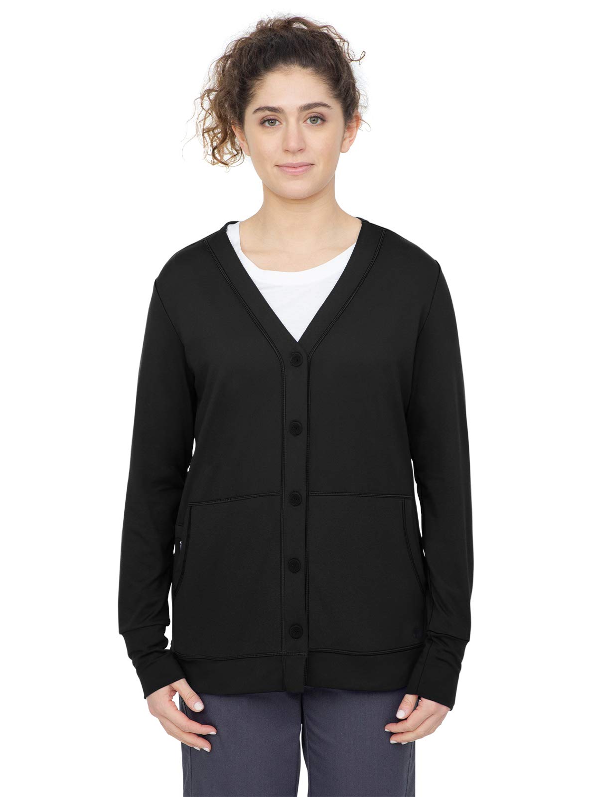 Healing Hands Women's 5077 Becca Jacket - Medical Cardigan Buttoned Scrub Jacket for Nurses & Healthcare Professionals | Comfortable Workwear for Hospitals & Clinics