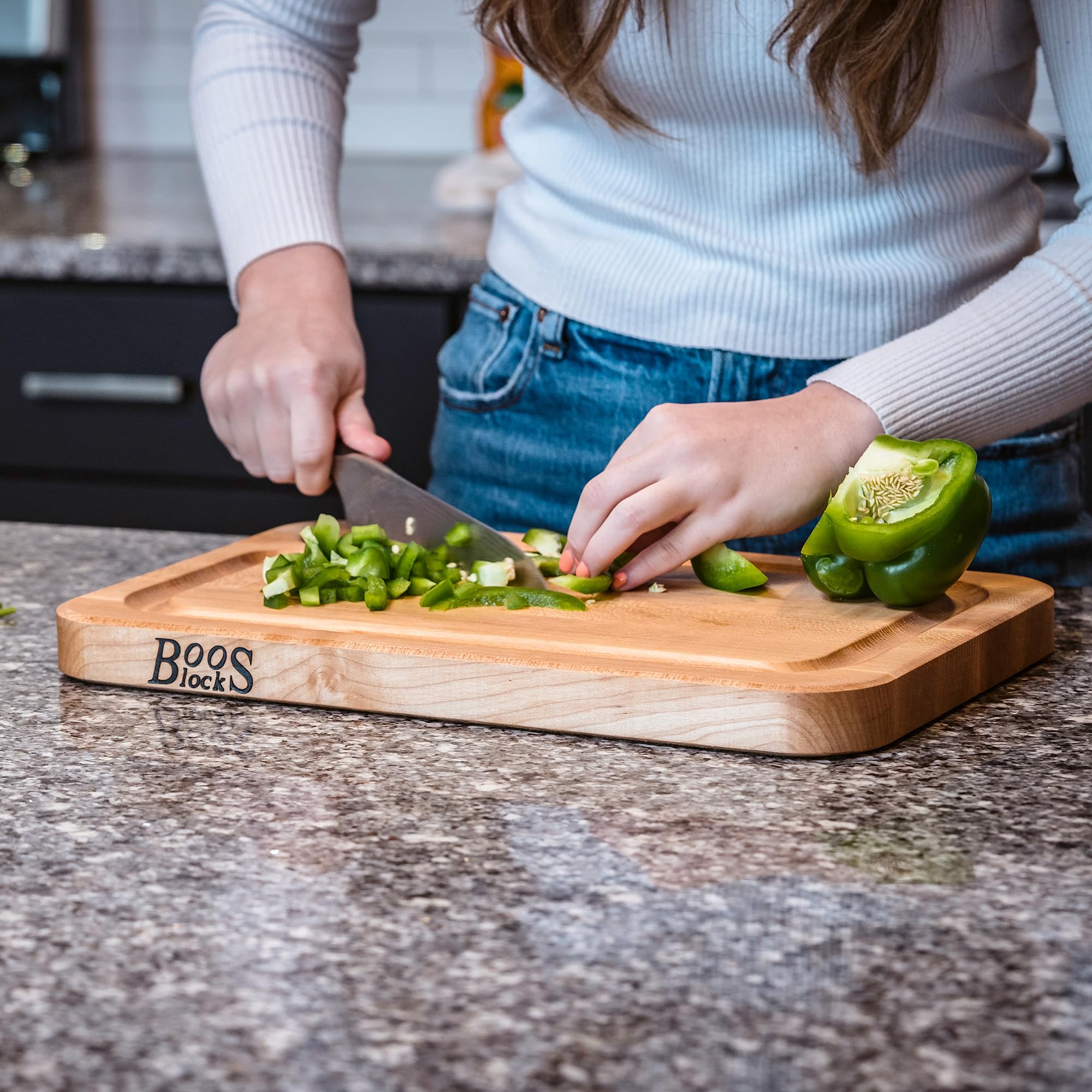 Premium John Boos Boos Block Reversible Maple Wood Cutting Board - 22