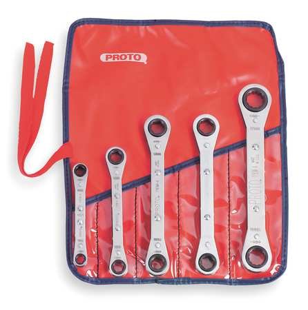 Premium Ratcheting Wrench Set - Double Box End Design for Tight Spaces - Ideal for Automotive Repair, Plumbing & DIY Projects