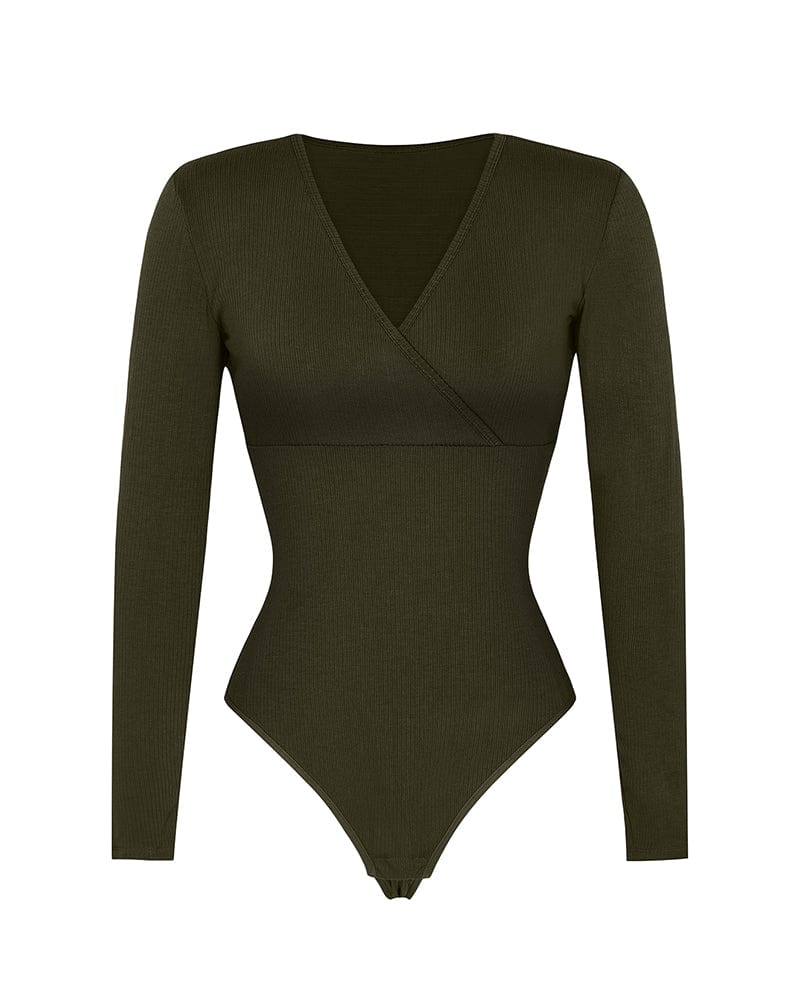 Stylish Cozy Ribbed Cut Out Bodysuit for Women - Perfect for Layering, Date Nights & Casual Outfits