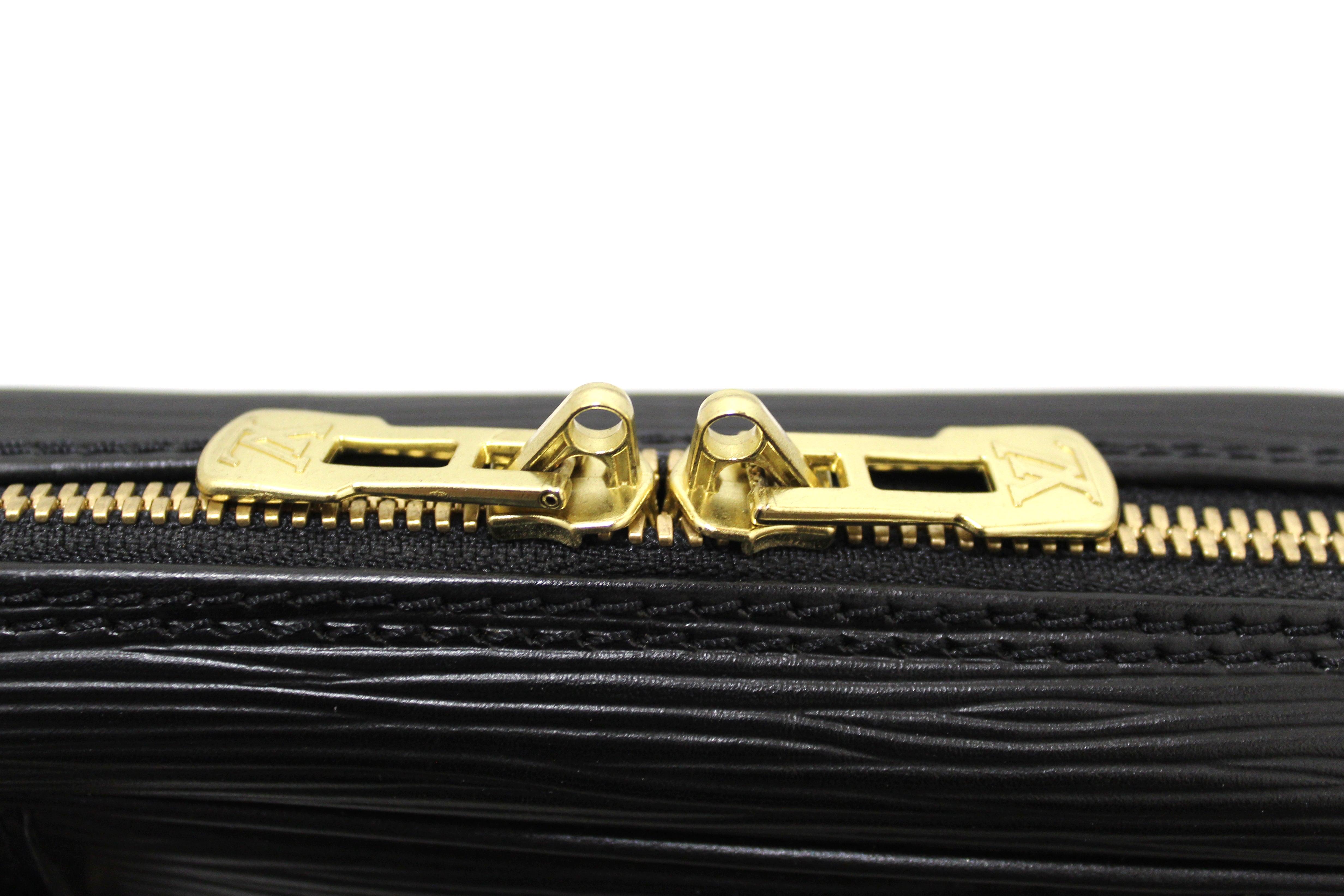 Authentic Louis Vuitton Black Epi Leather Business Briefcase - Professional Document Holder for Travel & Office - Luxury Work Bag for Executives & Business Meetings