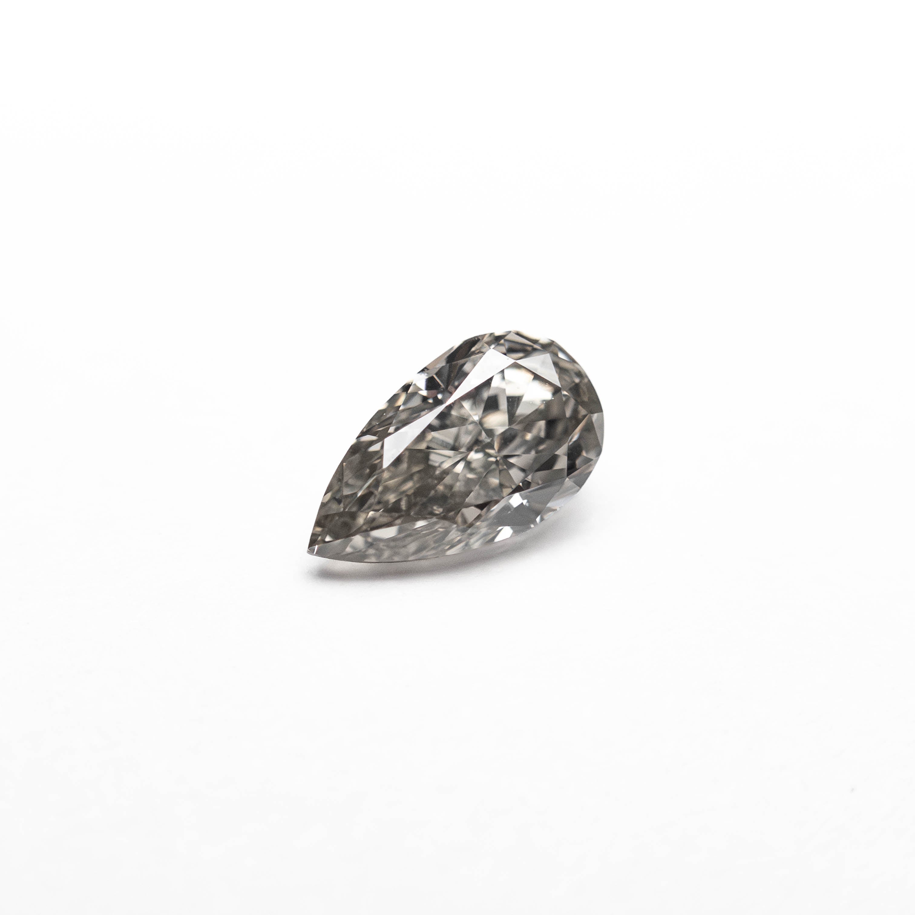 0.34ct Fancy Grey Pear Brilliant Cut Diamond - 6.93x3.44x2.32mm (19923 54) - Perfect for Engagement Rings & Fine Jewelry