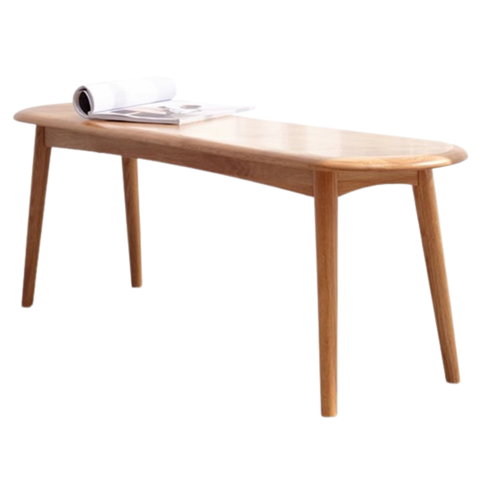 Solid Wood Bench - Oak, Black Walnut, Ash, Cherry - Handcrafted Rustic Stool for Entryway, Kitchen, or Garden Seating