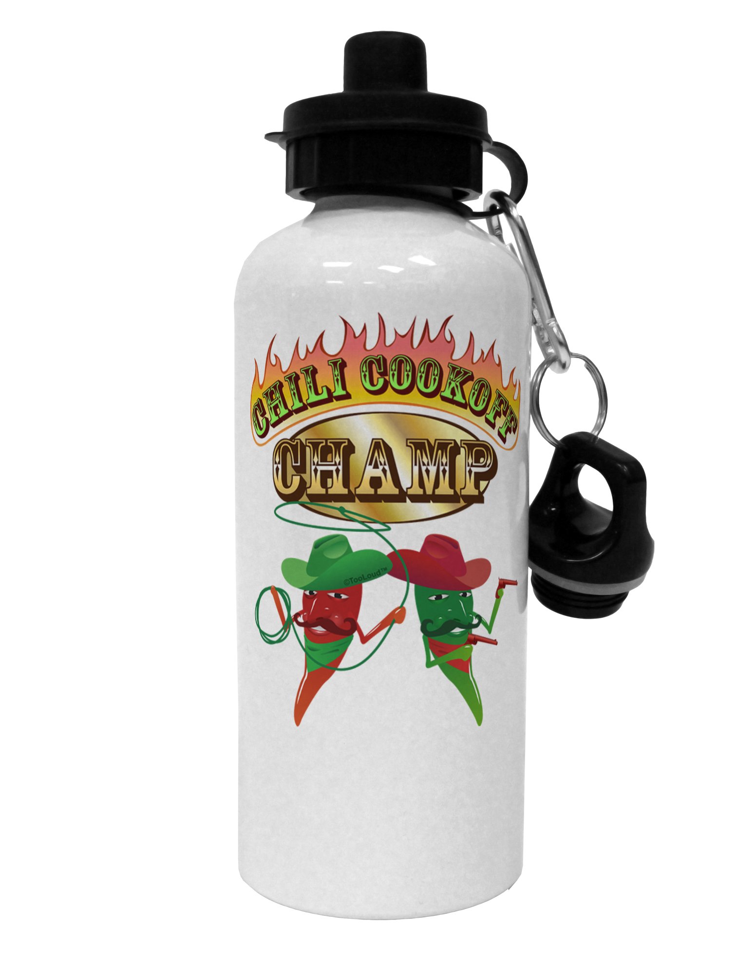 TOOLOUD Cowboy Chili Cookoff Champion 600ml Aluminum Water Bottle - Insulated, Leak-Proof, BPA-Free - Perfect for Outdoor Adventures, Camping, Hiking & Sports