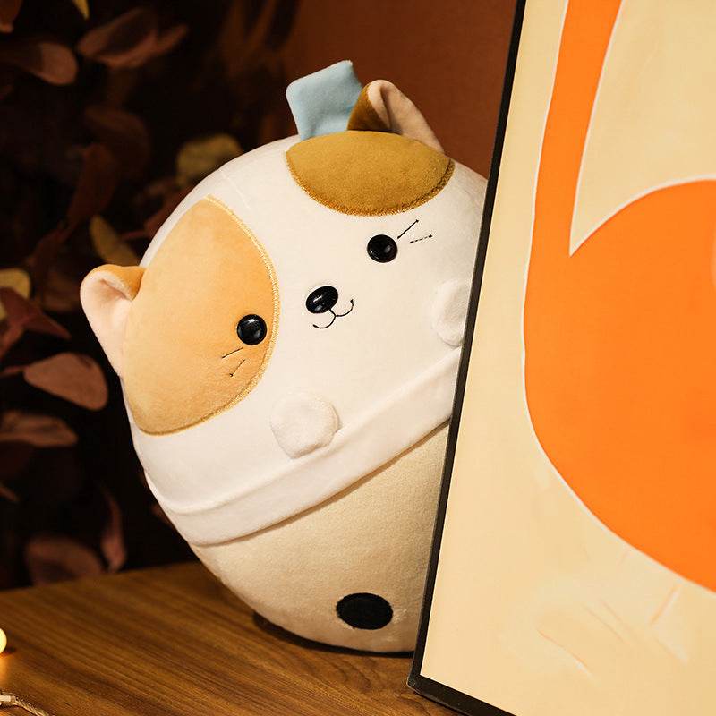 Cute Chonky Milk Tea Boba Animal Plush Toys - Soft Stuffed Animals for Kids, Kawaii Home Decor & Gift for Anime Lovers (Perfect for Bedroom Decor, Birthday Gifts & Cuddling)