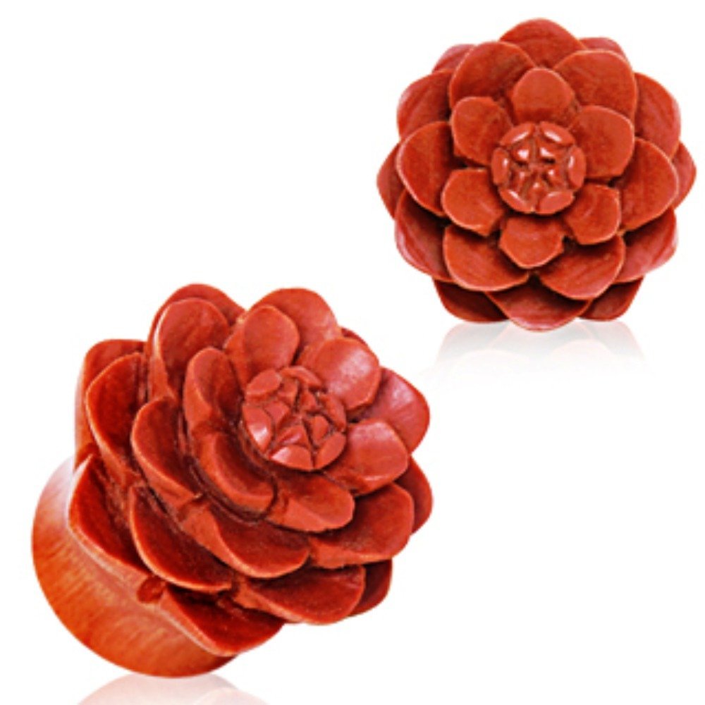 Organic Sawo Wood Lotus Saddle Plug - Covet Jewelry for Yoga & Meditation