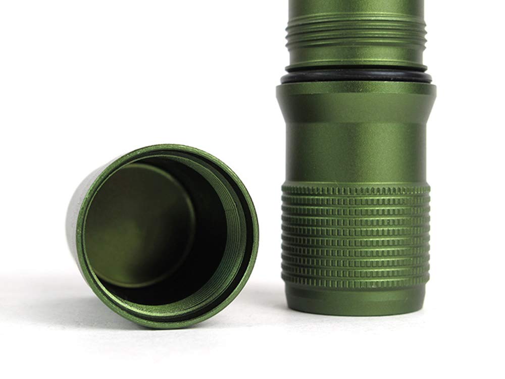 Waterproof EDC Capsule Tube - Portable Survival Waterproof Pill Container for Outdoor Adventures, Emergency Preparedness & Hiking Essentials (Green) | Compact Medicine Storage for Camping, Travel & First Aid Kits