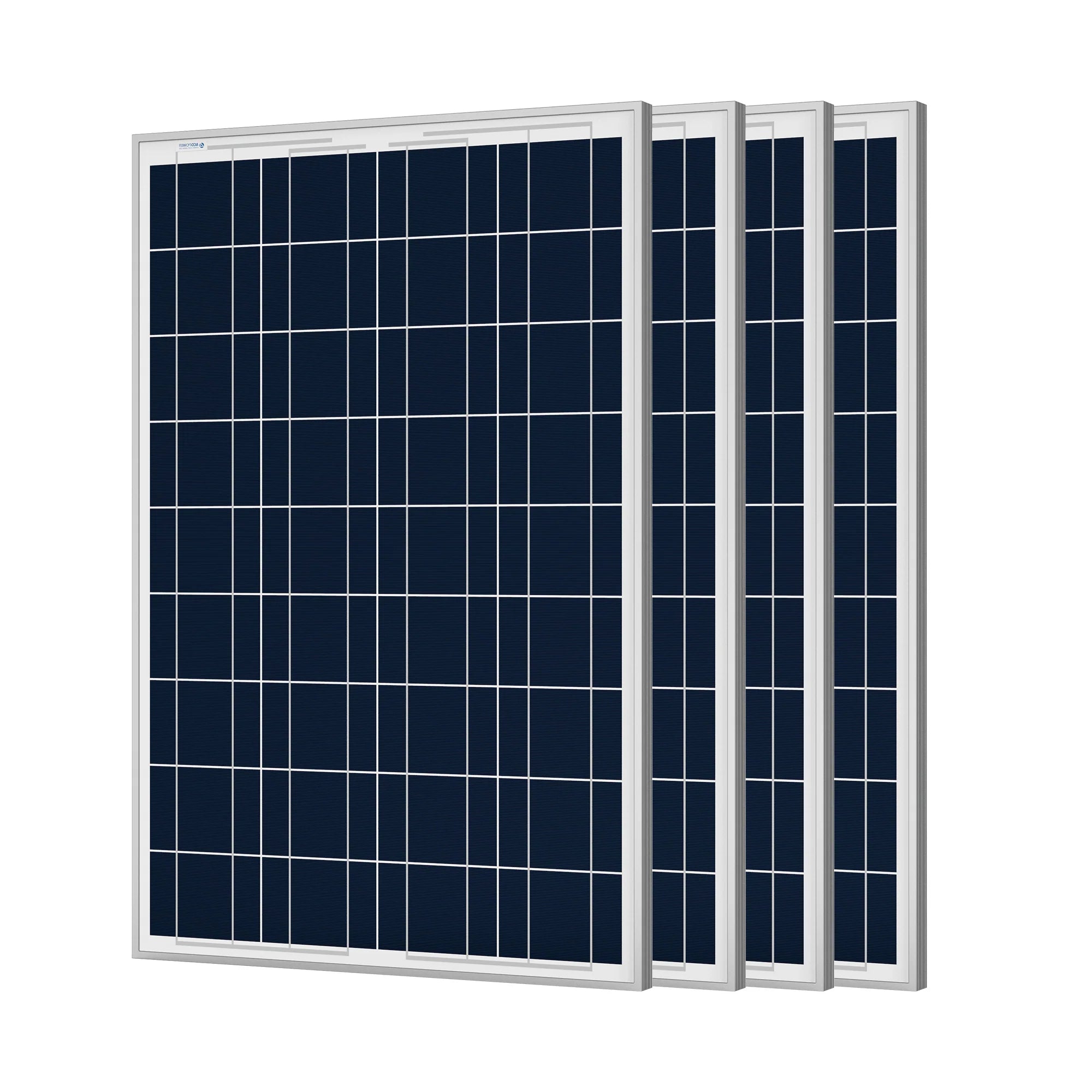 ACOPOWER 100W Polycrystalline Solar Panel for RV, Boat, Off-Grid Power - High Efficiency Solar Charging for Camping, Emergency Backup & Outdoor Adventures