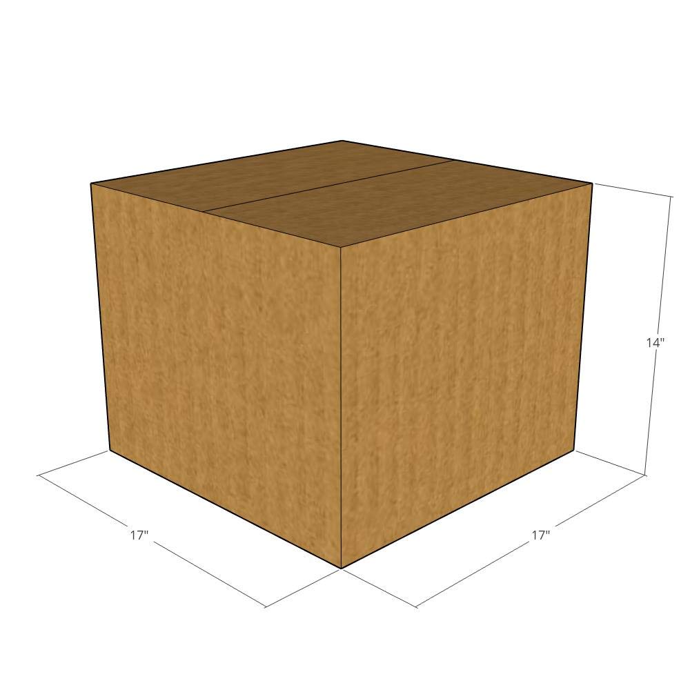 17x17x14 Inch 32 ECT Corrugated Shipping Boxes - Heavy Duty Moving & Storage Boxes for Home, Office, and Warehouse Use