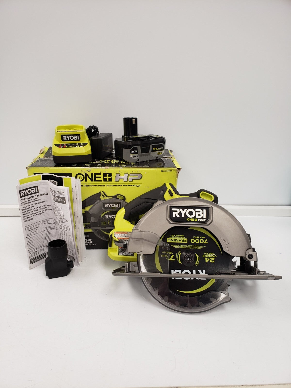 Ryobi PBLCS300 18V Cordless Circular Saw with Laser Guide - Perfect for Woodworking, DIY Projects, and Home Renovations