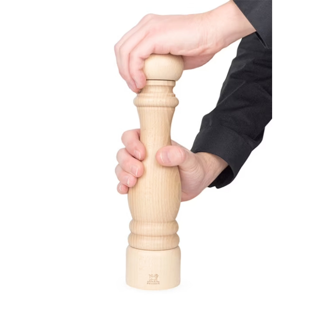 Premium Peugeot Paris 12 Inch Natural Wood Pepper Mill - Handcrafted French Salt & Spice Grinder for Gourmet Cooking, Restaurants & Home Kitchens