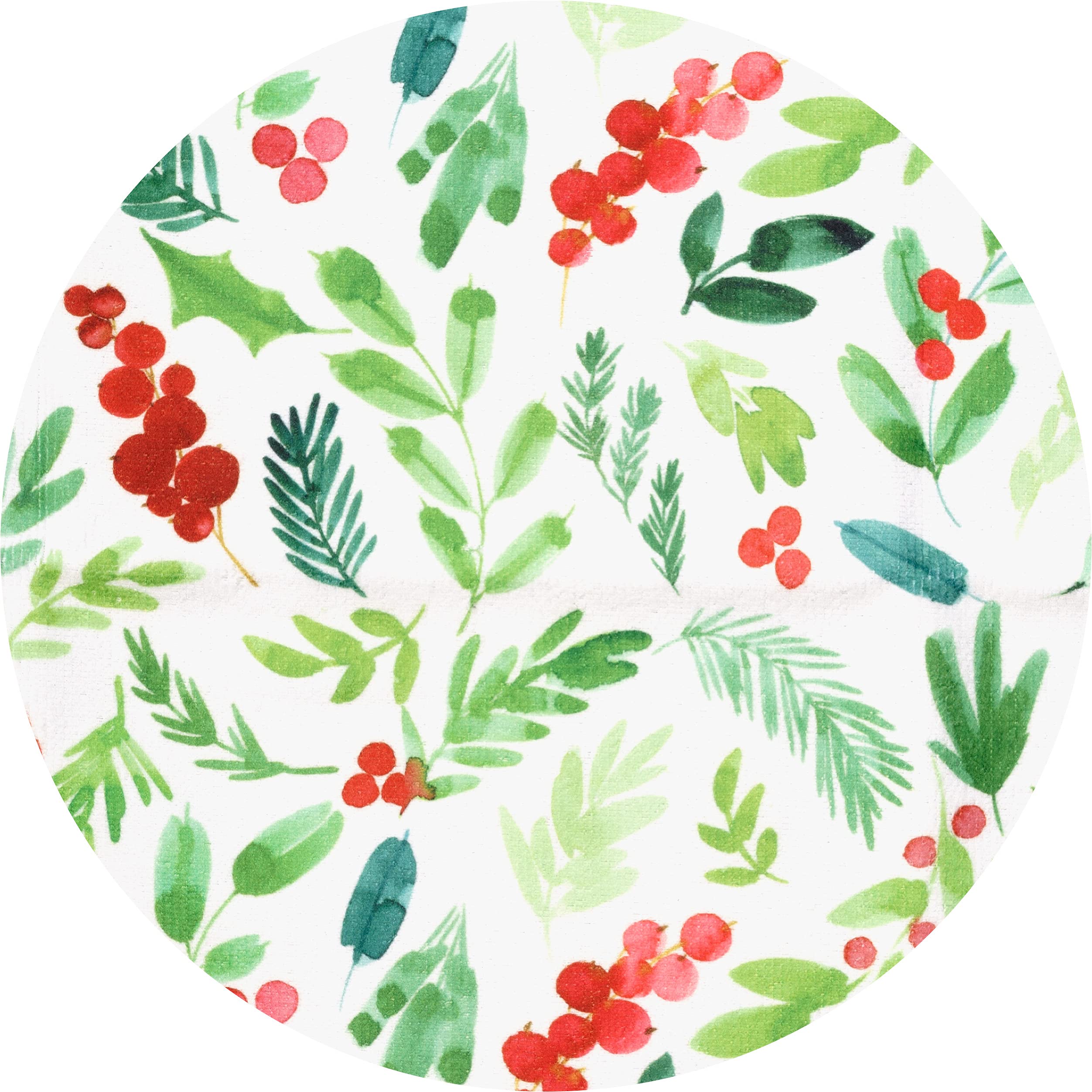 Set of 2 Christmas Holiday Tea Towels 27.5x19.75 Inch - Festive Winter Kitchen & Bathroom Towels for Decor, Gift & Holiday Cleaning - Perfect for Christmas Decorations, Hostess Gifts & Seasonal Home Use