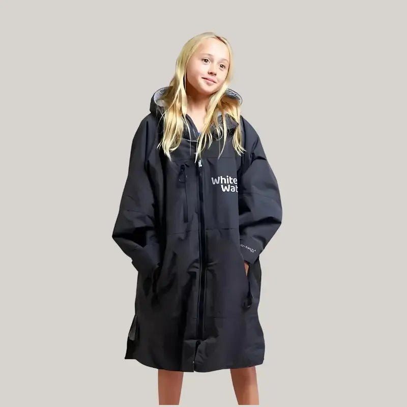 Kids After Swim Robe - Unisex Black Bathrobe for Boys & Girls | Perfect for Pool, Beach & Post-Swim Warmth
