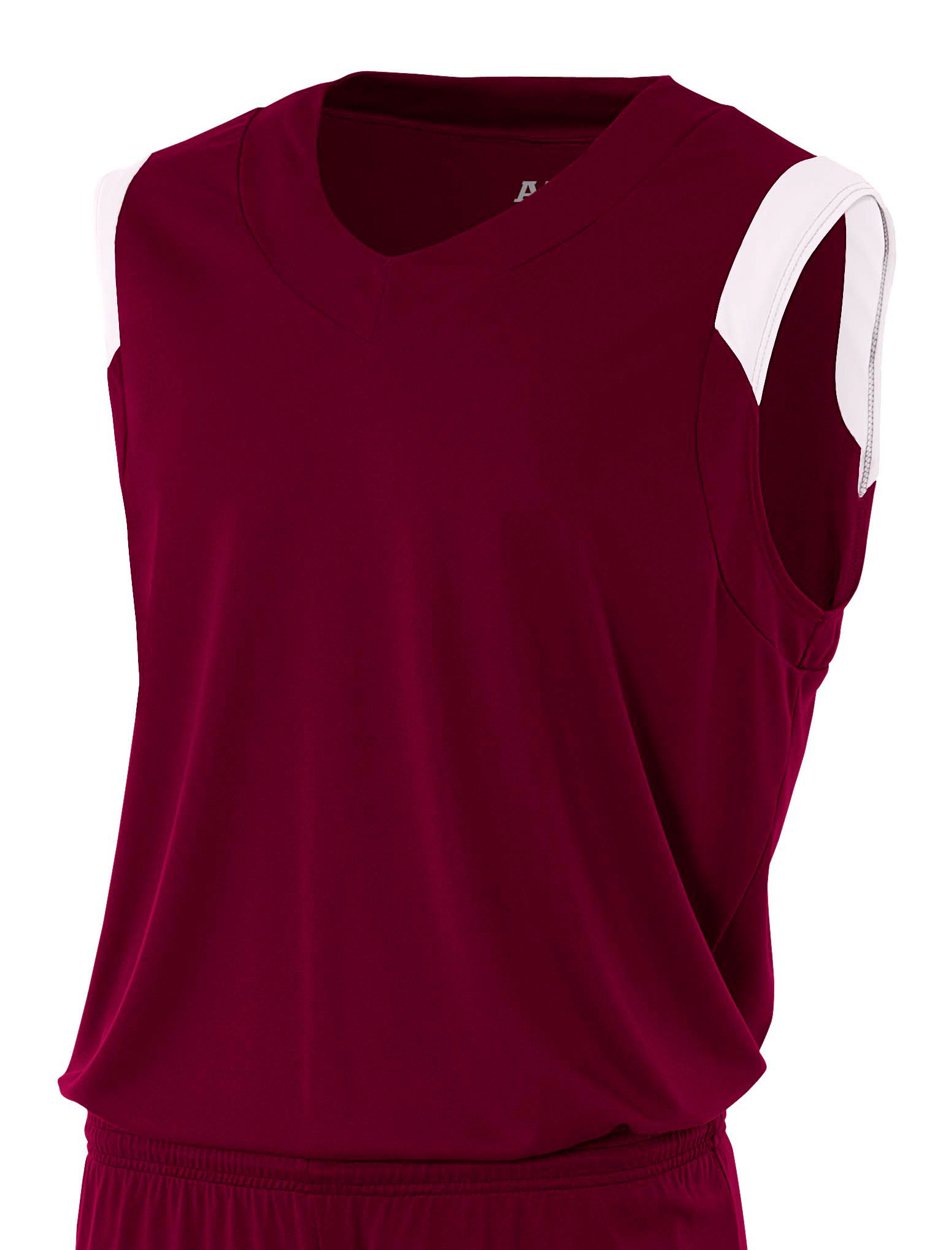 Men's Moisture-Wicking A4 V-Neck Muscle Shirt - Quick Dry Activewear for Gym, Running & Workouts