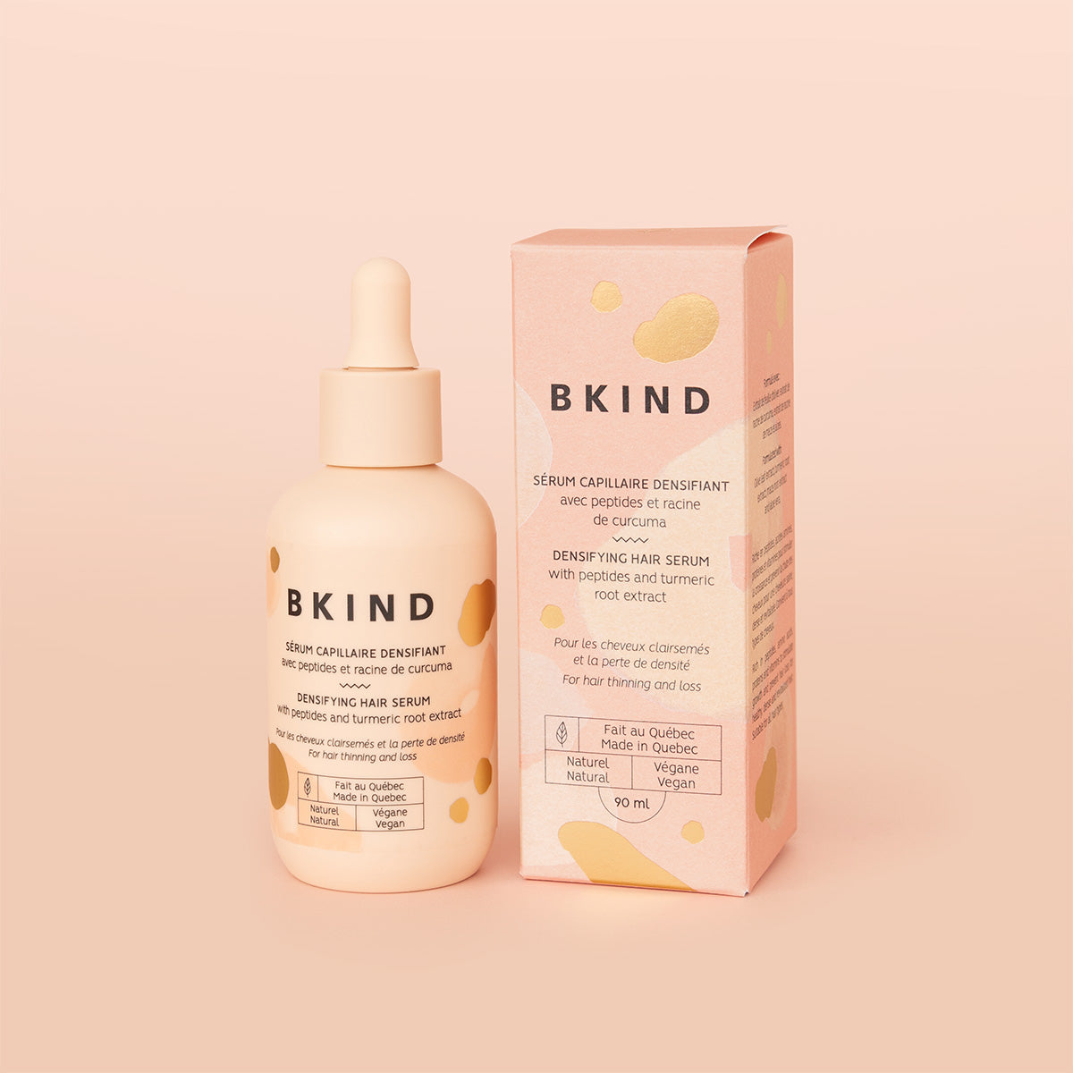 Peptide & Turmeric Root Extract Hair Serum for Thicker, Fuller Hair - Ideal for Daily Use & Hair Growth Treatments