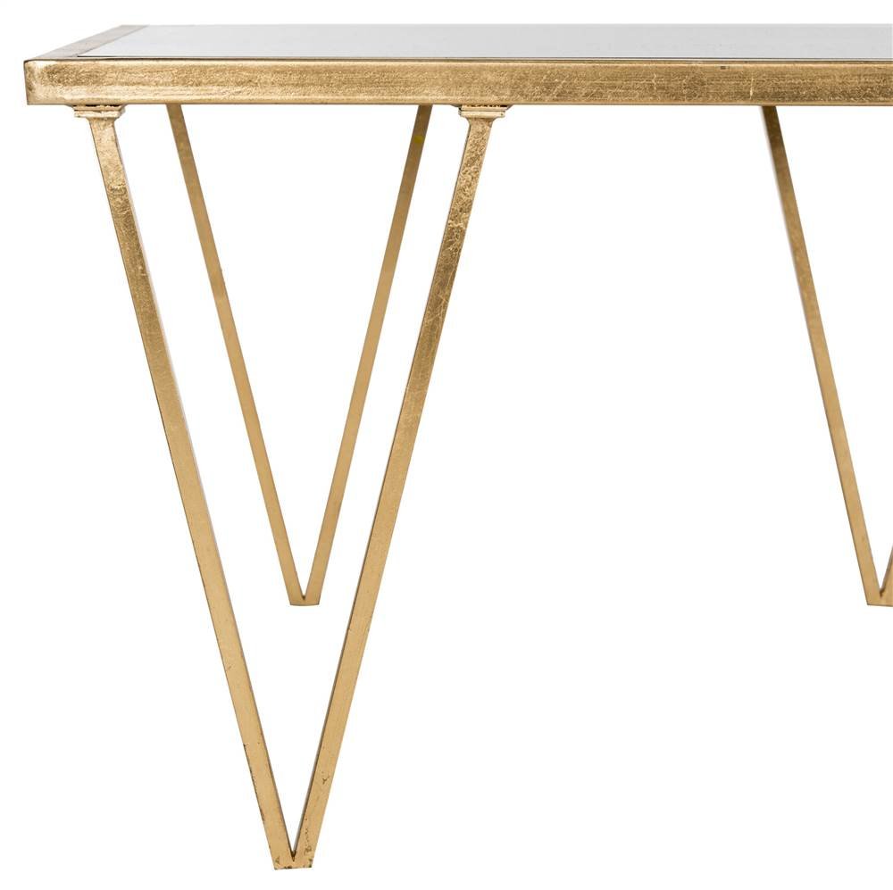 SAFAVIEH Arlene Gold Coffee Table - Modern Living Room Furniture, Round Accent Table for Home Decor, Office & Lounge Use