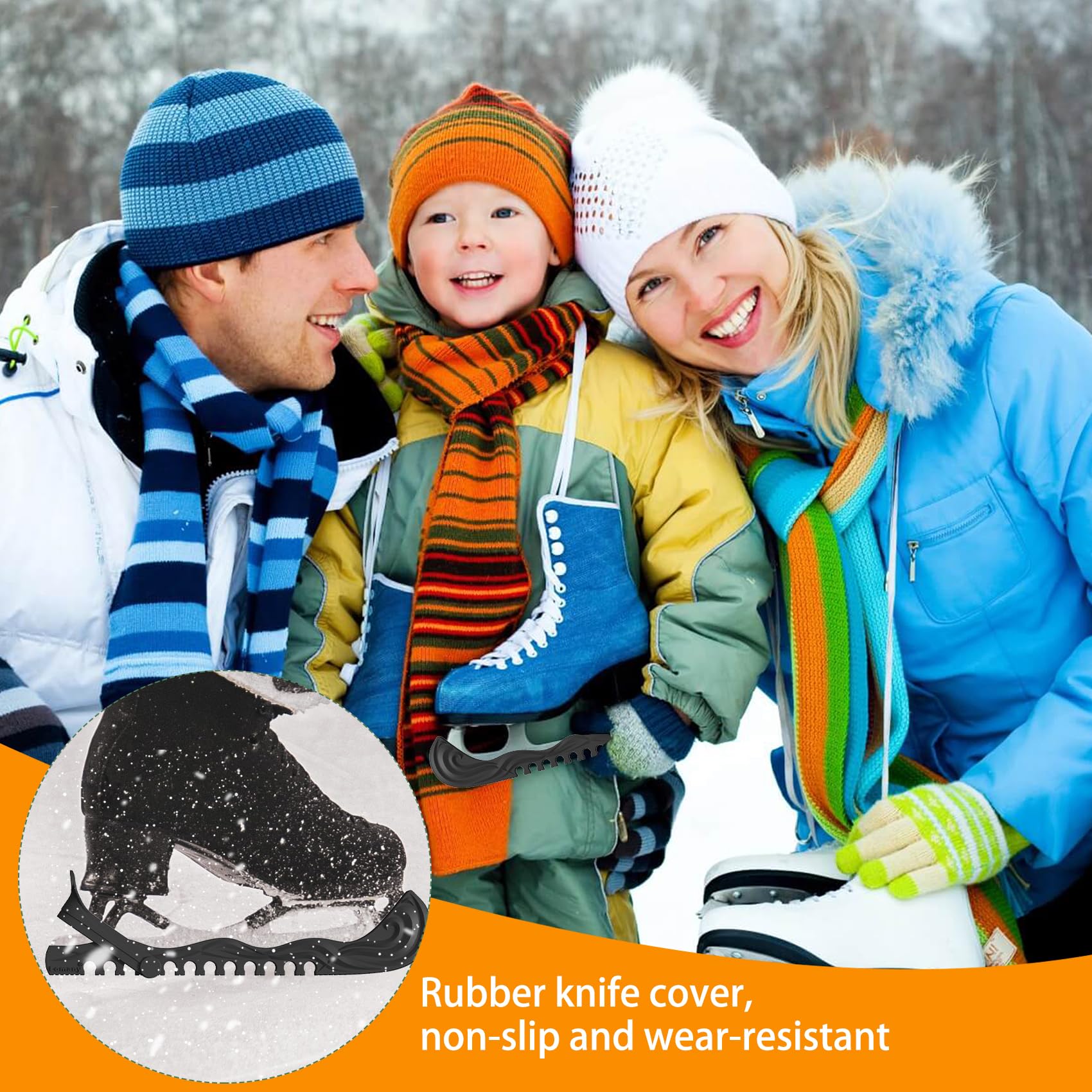 Best Ice Skate Guards - Adjustable Skate Blade Protectors for Hockey & Figure Skating - Durable Covers for Indoor/Outdoor Use - Perfect for Rink, Training & Storage (1 Pair)