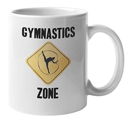 Gymnastics Zone - Cool Rhythmic Gymnast Ribbon Design Coffee & Tea Mug (11oz) - Perfect Gift for Gymnastics Lovers & Tea/Coffee Enthusiasts