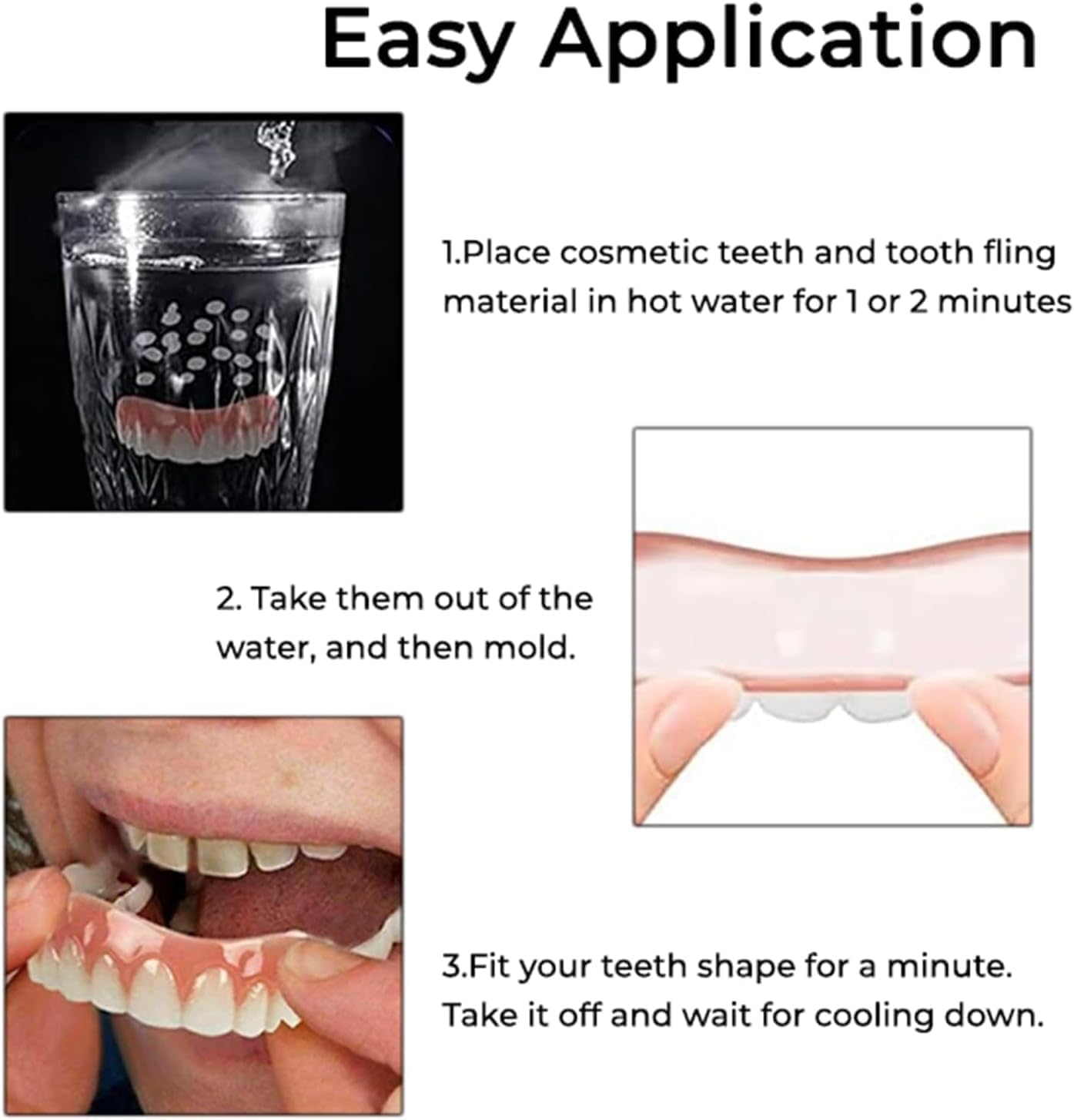Upgrade Seagirl Denture Reline Kit - Soft DIY Denture Adhesive for Upper & Lower Veneers - Greatfit Silicone Reliner for Women & Men - Perfect for Home Use & Travel (1PCS)