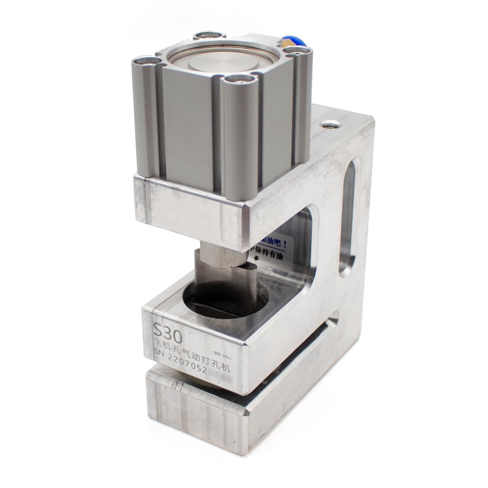 Butterfly Shape Pneumatic Hole Punch Machine for PE PO OPP PPE CPE Plastic Bags - Air Powered Punching Tool for Packaging & Manufacturing (S25) - Ideal for Plastic Bag Production, Industrial Packaging & Labeling