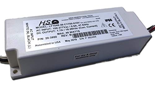 LF1048-36-C1700-010V 1700mA 0-10V Dimmable LED Driver 48W Max cULus Certified - Perfect for Commercial Lighting, Landscape & Architectural LED Applications