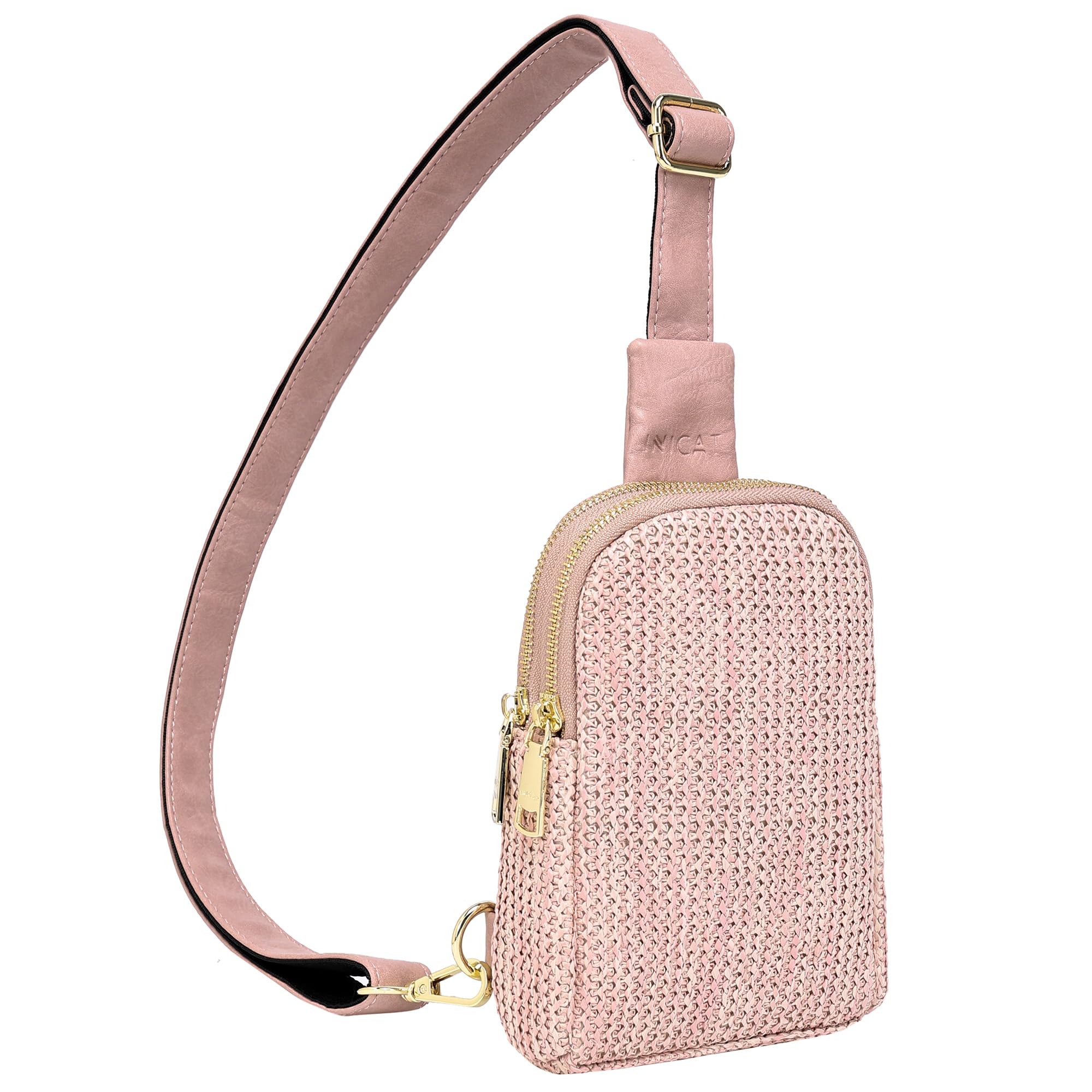 INICAT Vegan Leather Travel Sling Bag for Women - Small Crossbody Shoulder Bag & Fanny Pack - Perfect for Travel, Hiking, Shopping & Daily Use