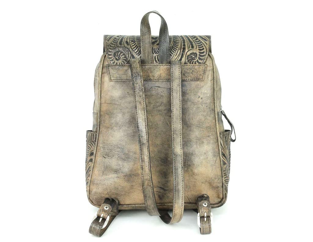 American West Leather Lariats & Lace Backpack Purse for Women - Stylish Western Cowgirl Handbag for Daily Use, Travel & Outdoor Adventures