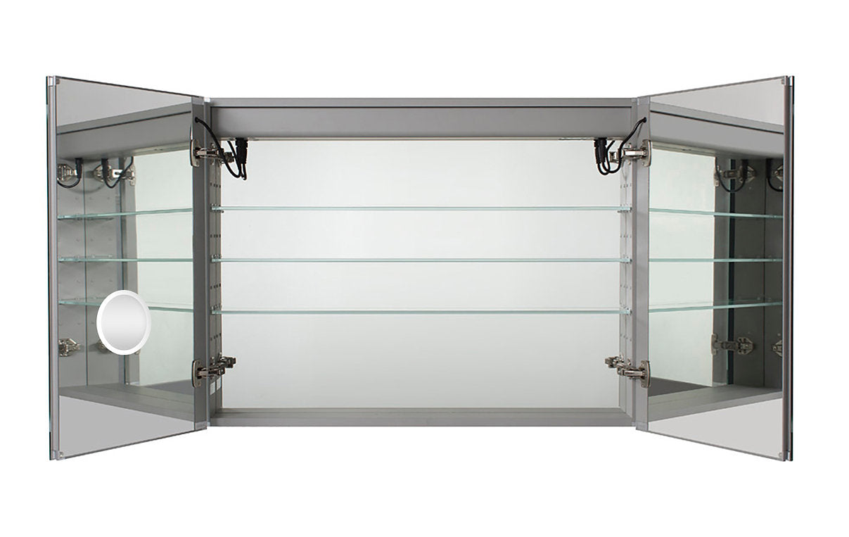 Aquadom Royale Plus 40x36 Inch LED Lighted Bathroom Medicine Cabinet with Mirror - Perfect for Modern Home, Spa, and Hotel Vanity Areas