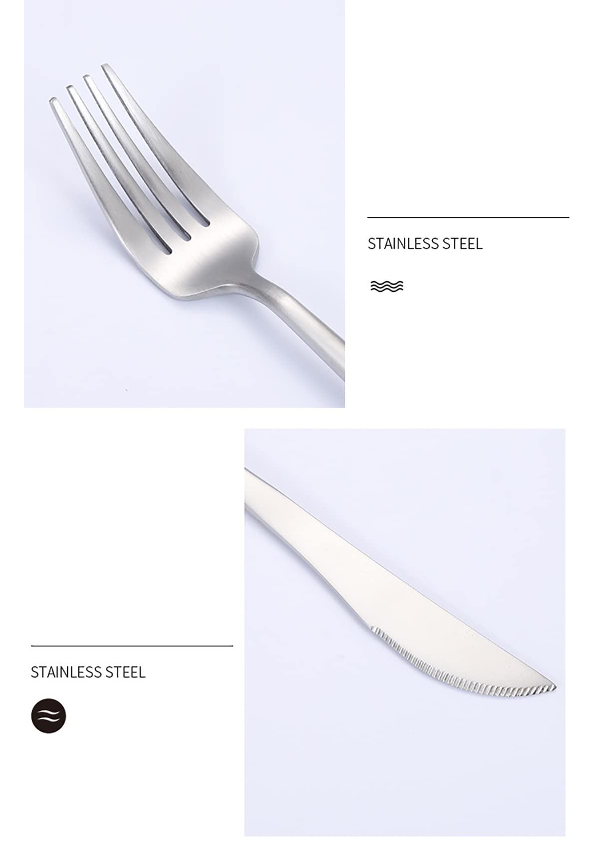 IKXO 20-Piece Matte Rose Gold Silverware Set - Stainless Steel Flatware for 4, Satin Finish Kitchen Utensils & Dishwasher Safe Cutlery - Perfect for Dinner Parties, Wedding Gifts & Elegant Dining