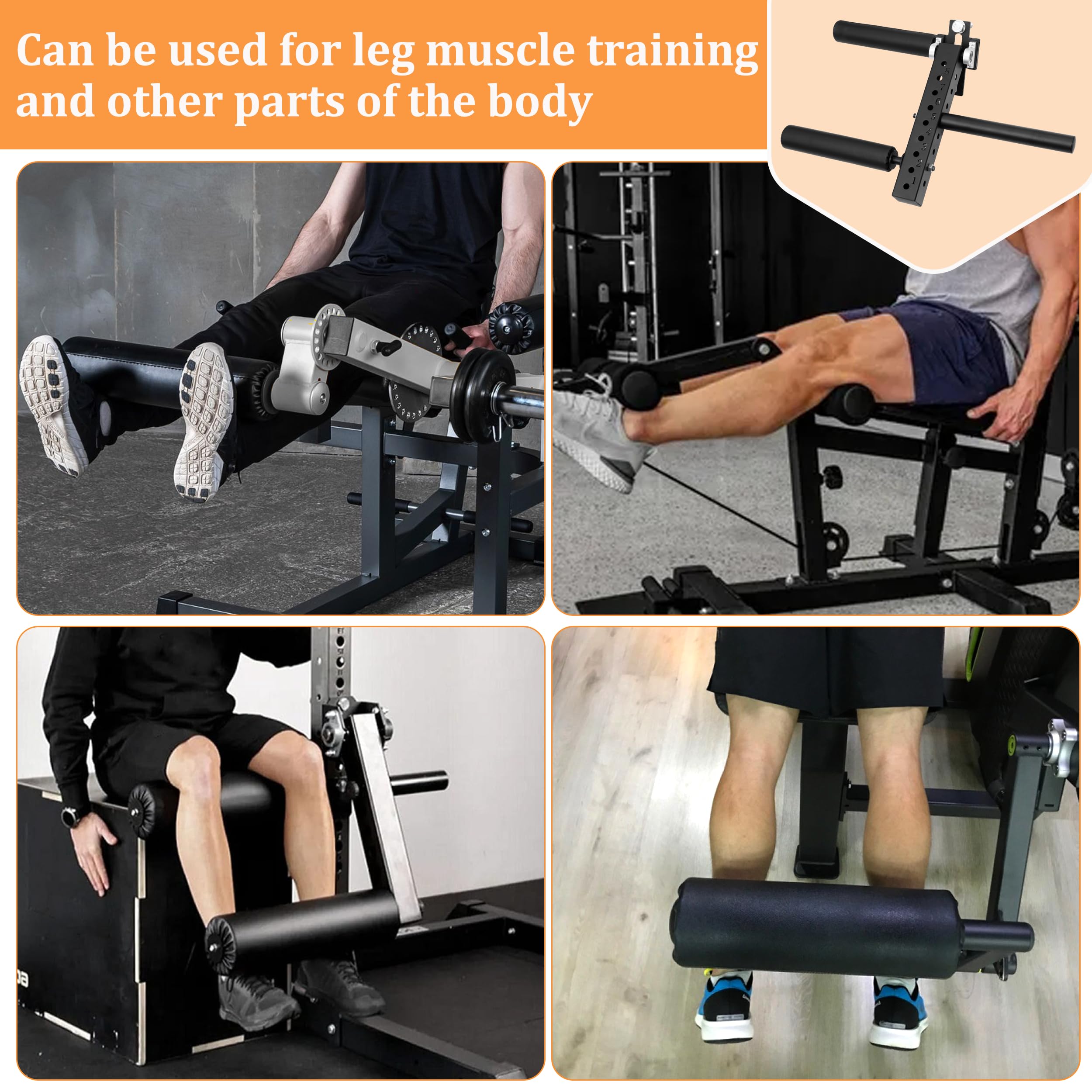 Power Rack Leg Extension & Curl Machine - 26mm/18mm Adjustable Squat Rack Attachment for Seated Leg Strength Training - Perfect for Home Gym & Strength Workouts