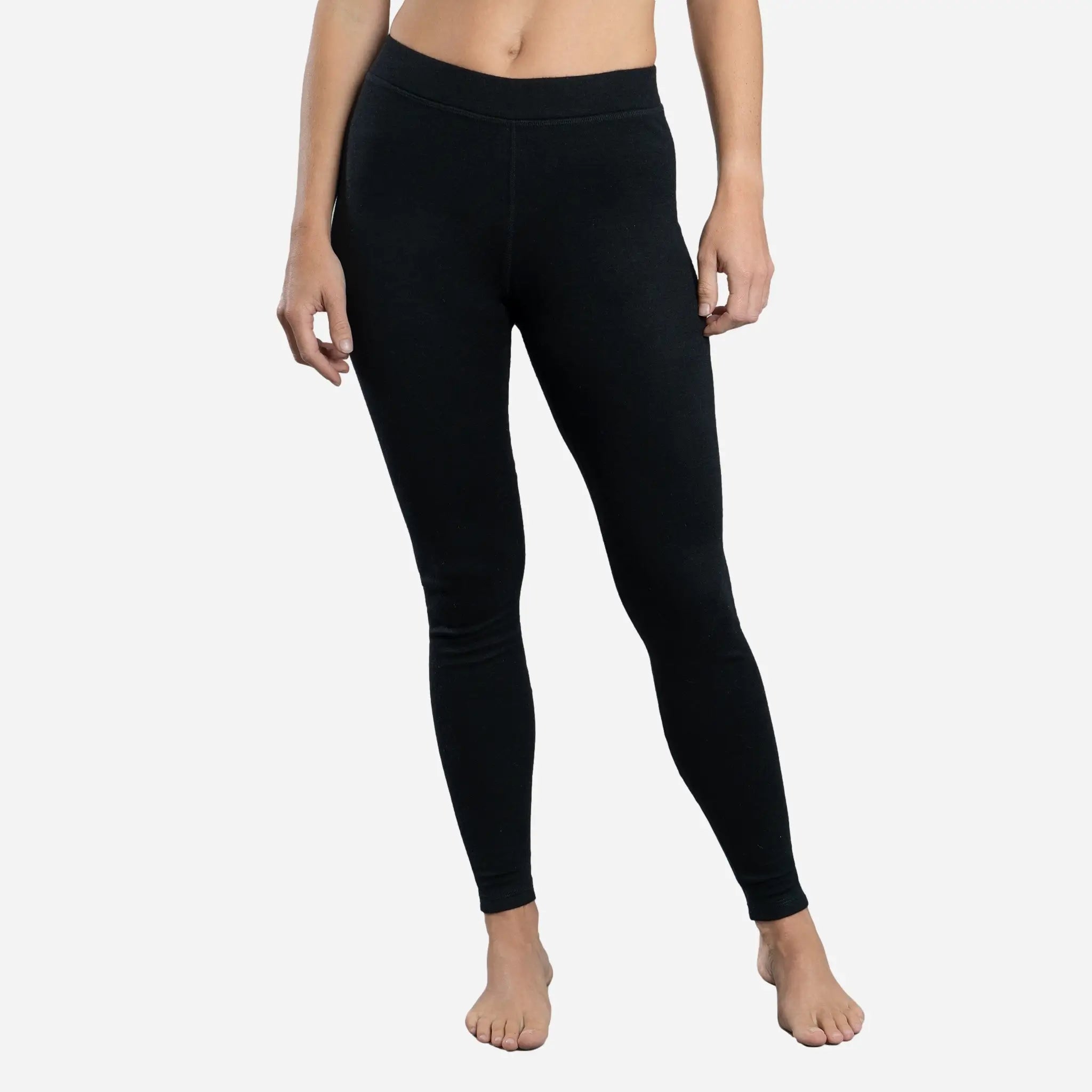 Women's Alpaca Wool Leggings - 420 Midweight Thermal Base Layer for Winter, Hiking & Yoga | Soft & Warm Fleece-Lined Tights for Cold Weather Activities