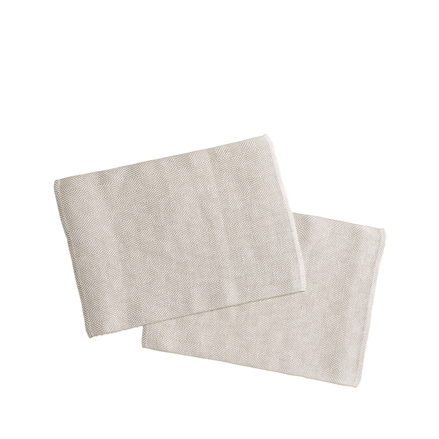Premium White Linen Rutig Strandrag Placemats Set of 2 - Elegant Table Setting for Dining Room, Kitchen, and Home Decor