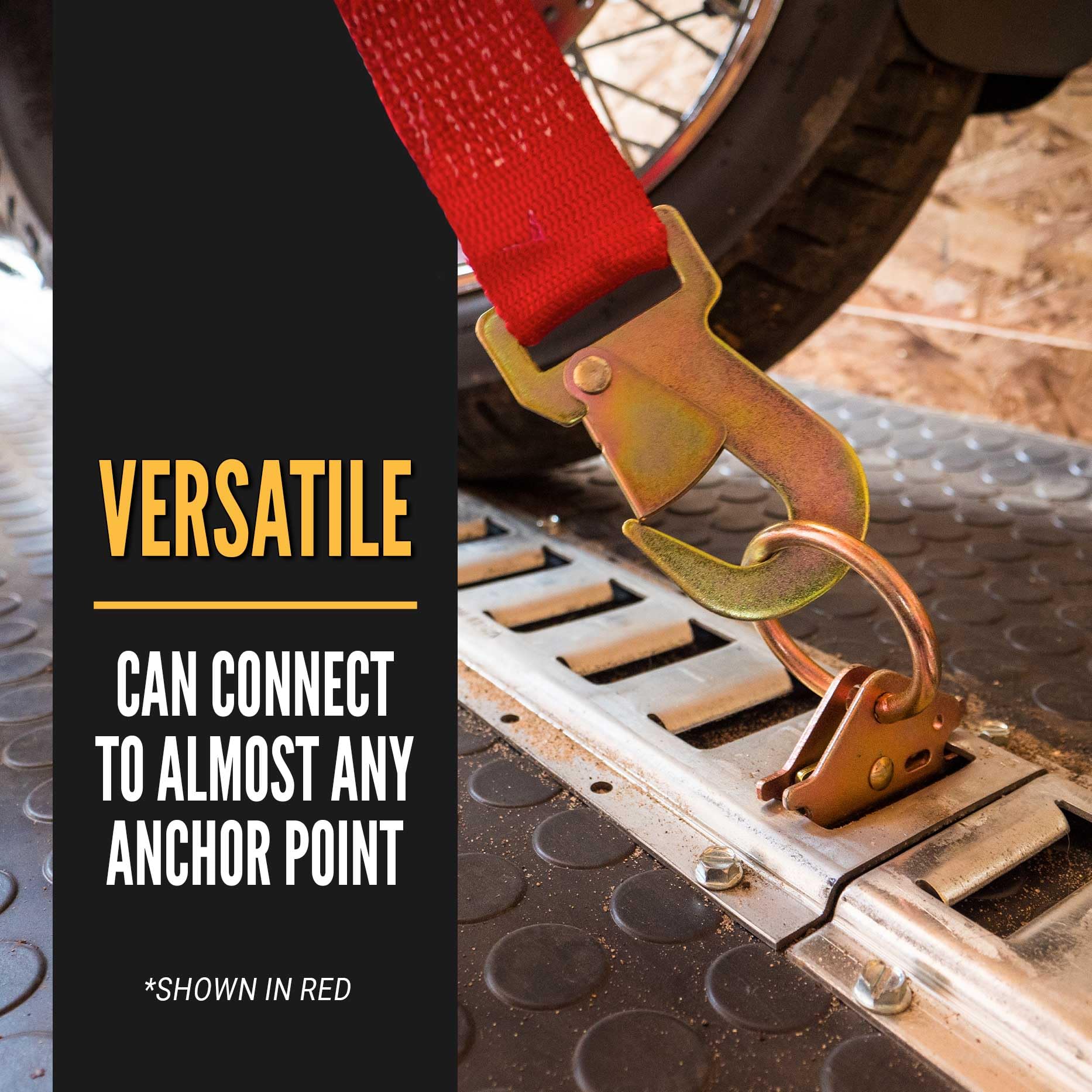 2 Inch x 27 Foot Heavy Duty Ratchet Strap with Snap Hook - 5,000 lbs Break Strength - Yellow Cargo Tie Down Straps for Trucks, Trailers, Motorcycles & Furniture Transport - Secure Locking Hook for Safe Shipping