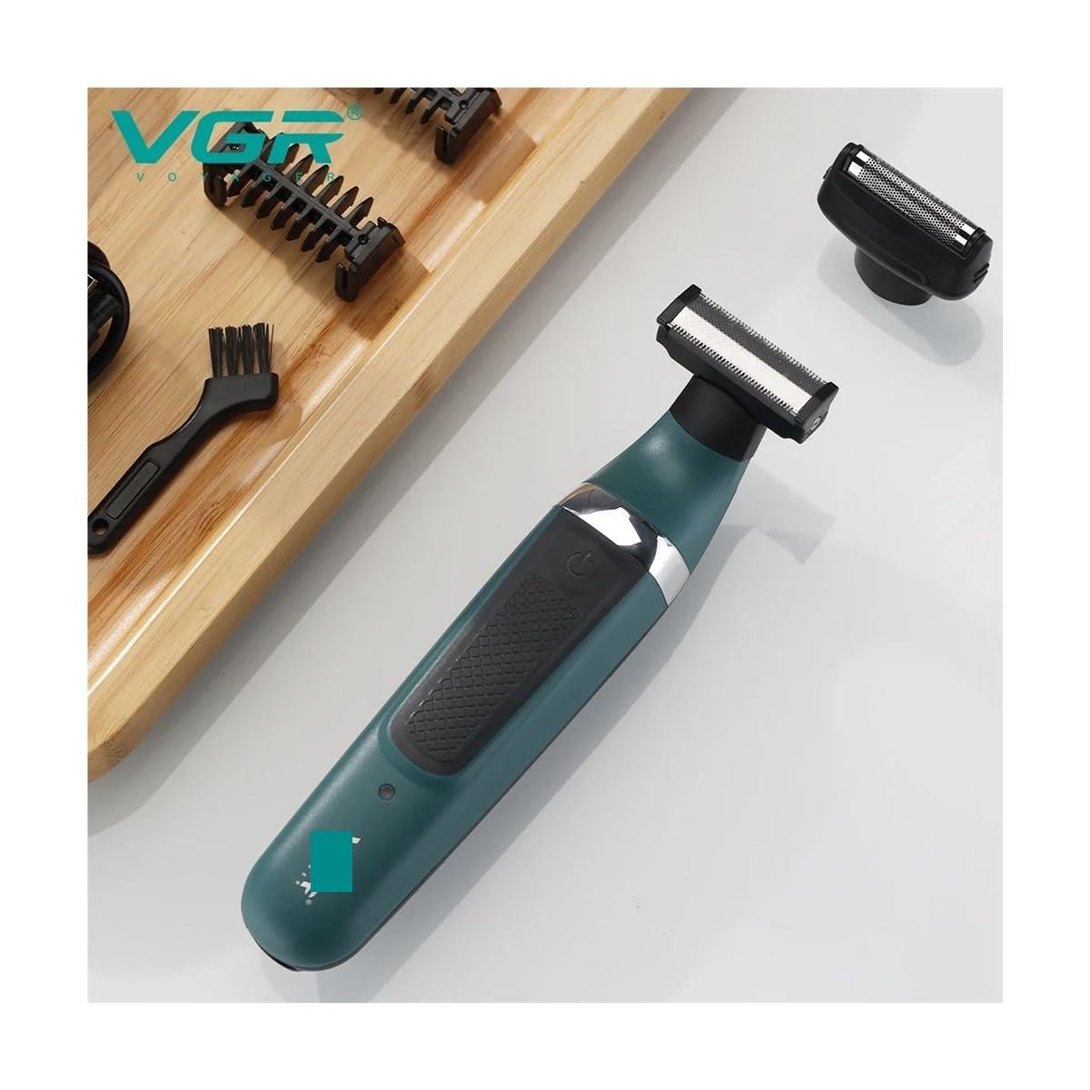 Premium V-G-R Rechargeable Waterproof Electric Razor & Beard Trimmer for Men - Cordless Face & Body Hair Shaver V-393 (Travel-Friendly Box) - Perfect for Home, Gym & Travel Grooming