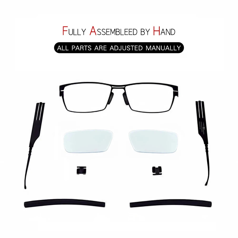 Aimee Women's Full Rim Square Screwless Steel Eyeglasses Frame 5083 - Lightweight & Durable Glasses for Work, Reading & Fashion