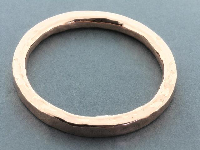 Vintage Copper Circular Battered Bangle Bracelet for Women - Boho Chic Jewelry for Casual & Festival Outfits