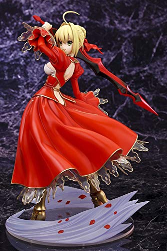 Fate/Extra Nero Claudius Red Saber Anime Figure - 23CM Tall Collectible Statue for Game Fans | Perfect for Desktop, Shelf & Room Decoration | Anime Gift for Collectors & Gamers