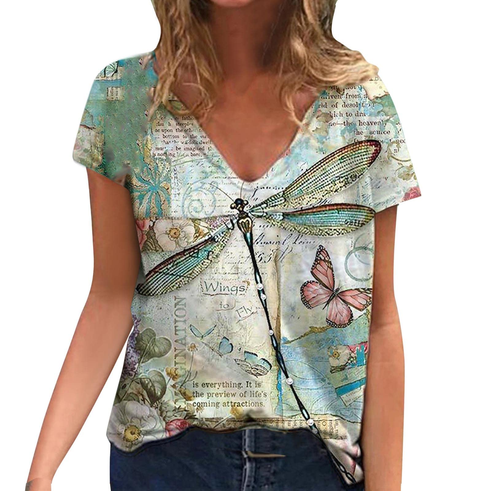 MOKINGTOP Women's Summer Short Sleeve Tunic Top - Strappy Cold Shoulder Blouse for Casual Wear, Beach Outfits & Summer Fashion