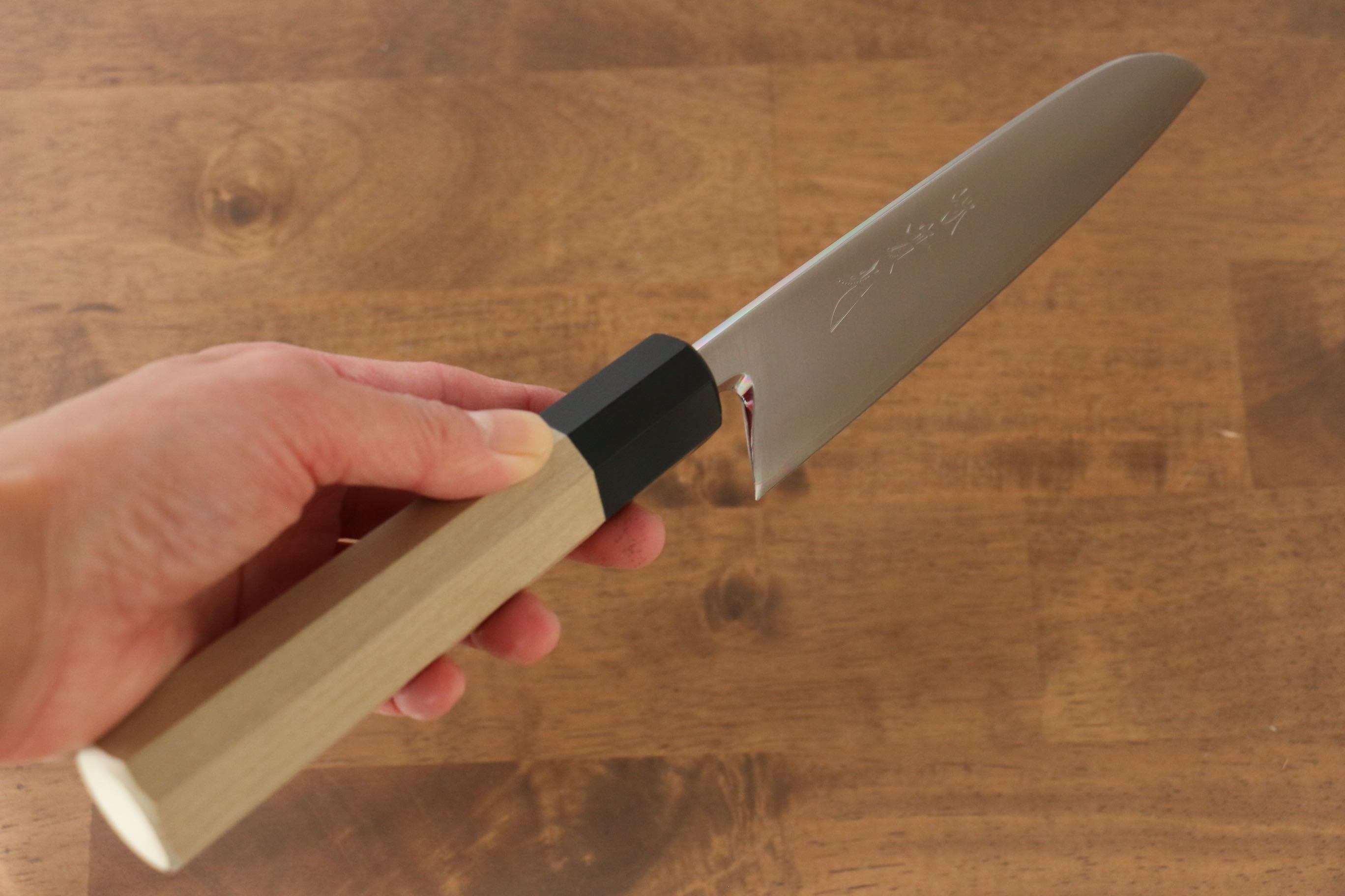 Premium Jikko SG2 Santoku Knife 165mm - Japanese High-Carbon Stainless Steel Blade with Magnolia Wood Handle - Perfect for Slicing, Dicing & Chopping Vegetables, Meat & Fish