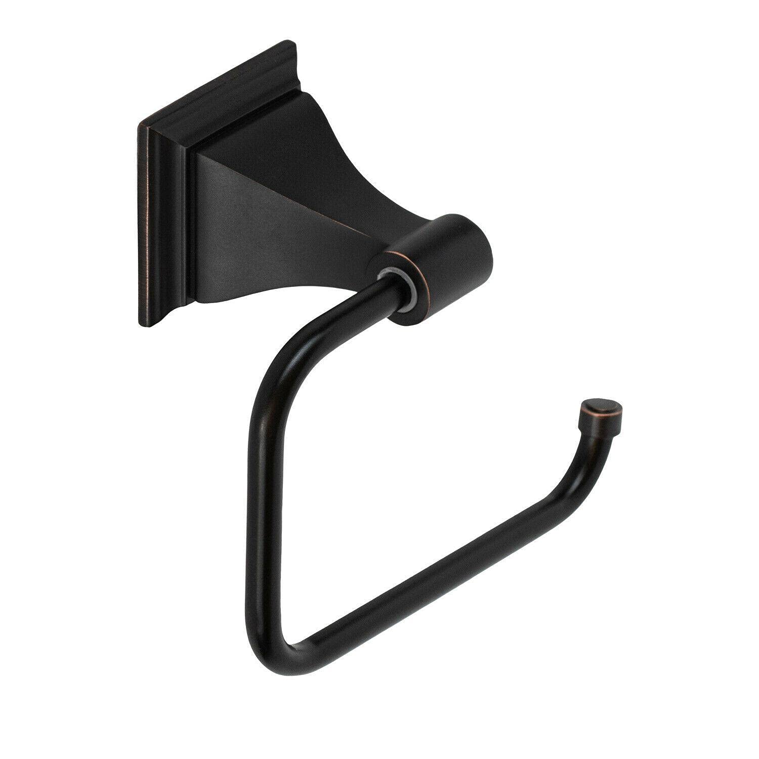 Oil Rubbed Bronze Toilet Paper Holder - Bathroom Wall Mounted Tissue Roll Dispenser with Rustproof Finish | Bathroom Decor & Organizer for Home, Hotel, and Office Use