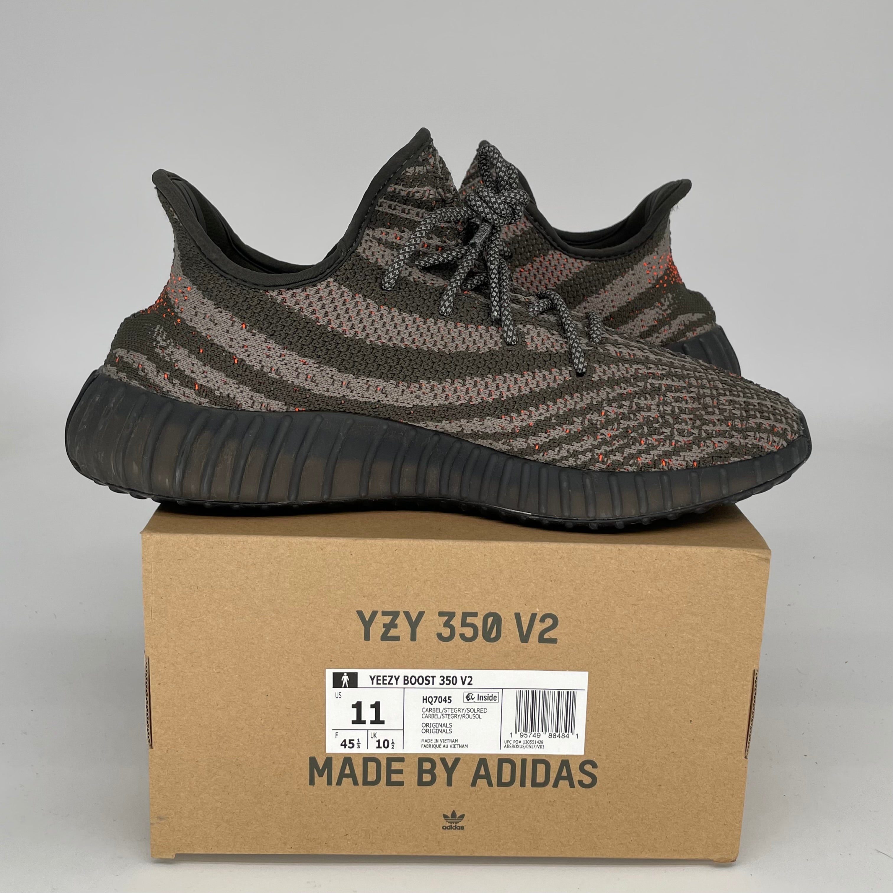 Adidas Yeezy Boost 350 V2 Carbon Beluga - Men's Running Shoes Size 11 | HQ7045 | Comfortable Sneakers for Jogging, Gym & Casual Wear