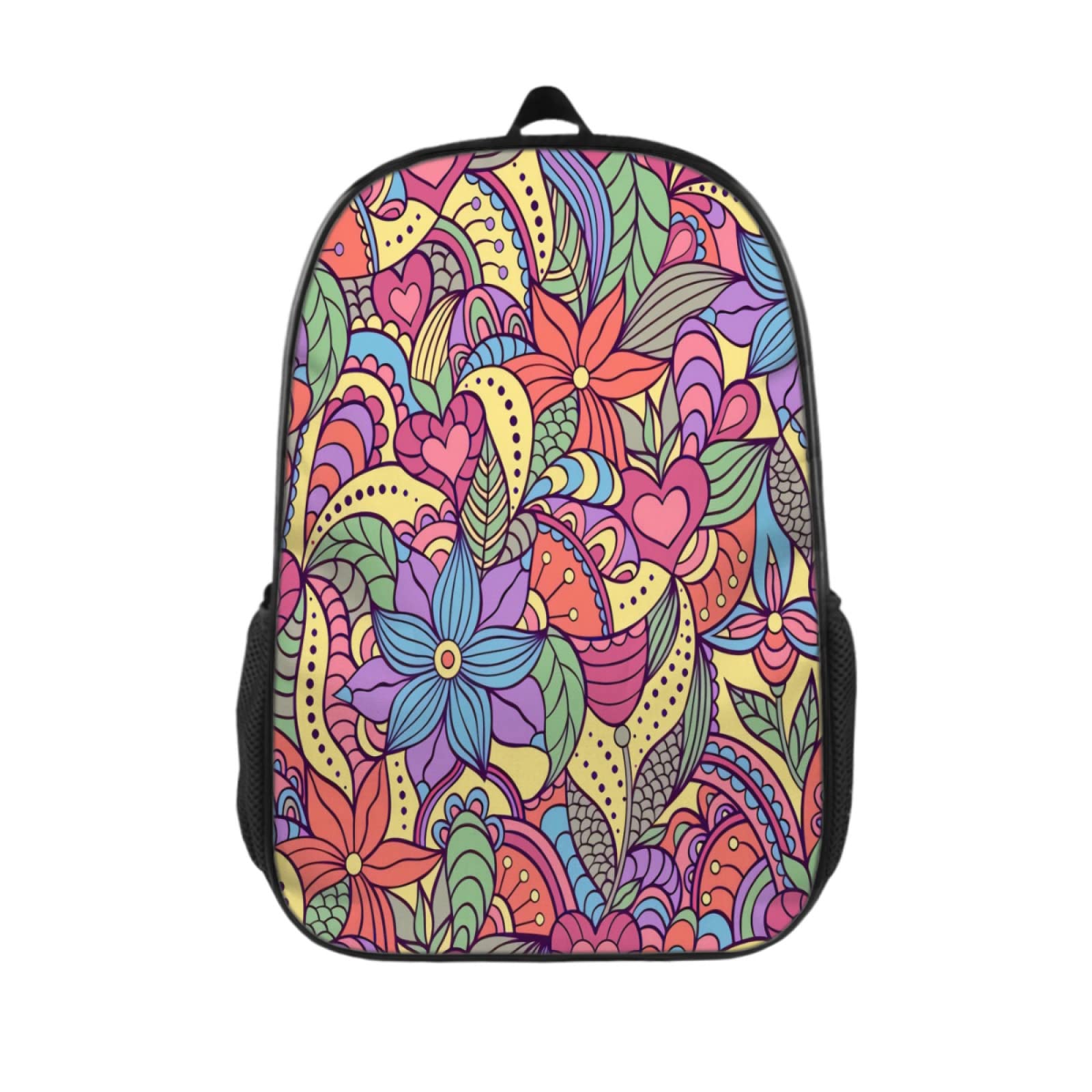 Premium Water-Resistant Backpack for Men & Women - Stylish Abstract Floral Design - Durable Bookbag for Travel, Work & School - Comfortable Shoulder Straps - Perfect for Commuting & Outdoor Adventures