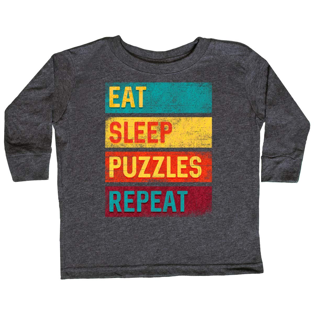 Eat Sleep Puzzles Repeat Toddler T-Shirt - Fun Playtime Outfit