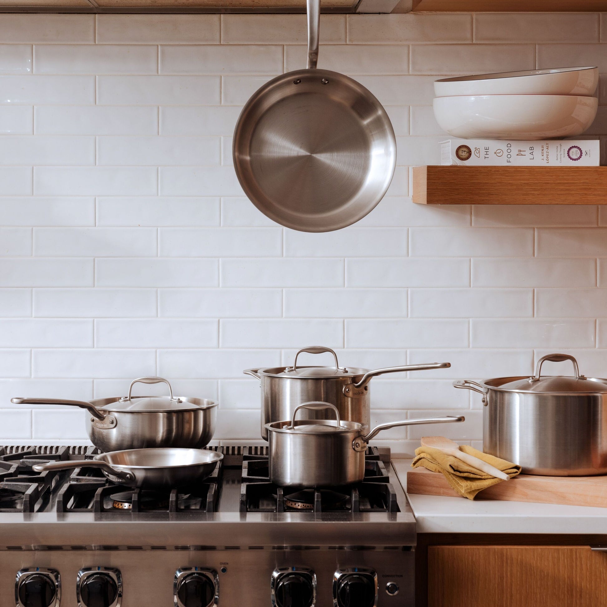 Premium 10-Piece 5-Ply Stainless Steel Cookware Set - Made in USA | Professional Kitchen Cookware for Induction, Gas & Electric Stoves | Perfect for Home Chefs & Restaurant Cooking