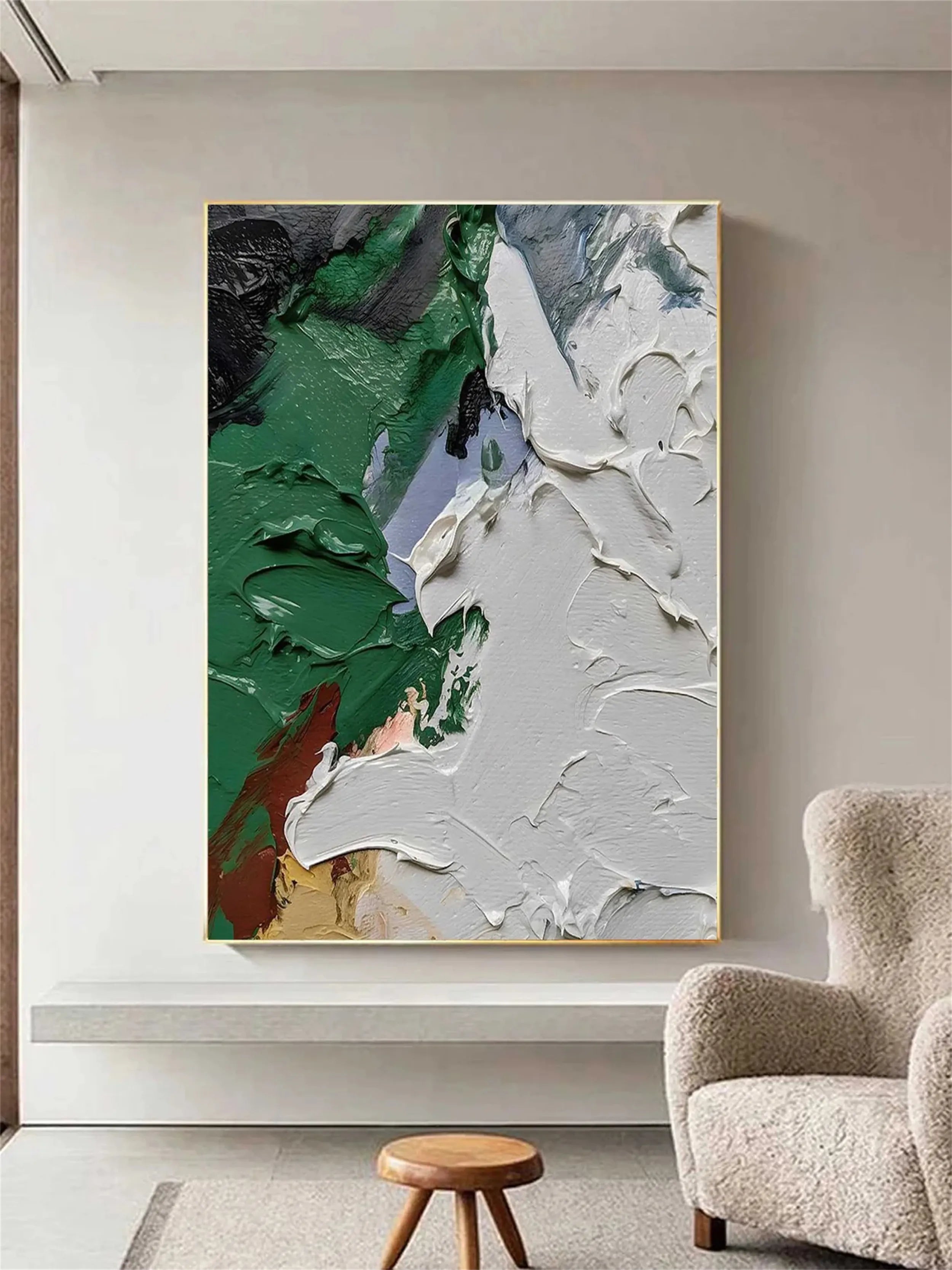 Blue & Green Abstract Wall Art Print #BG064 - Modern Home Decor for Living Room, Bedroom & Office