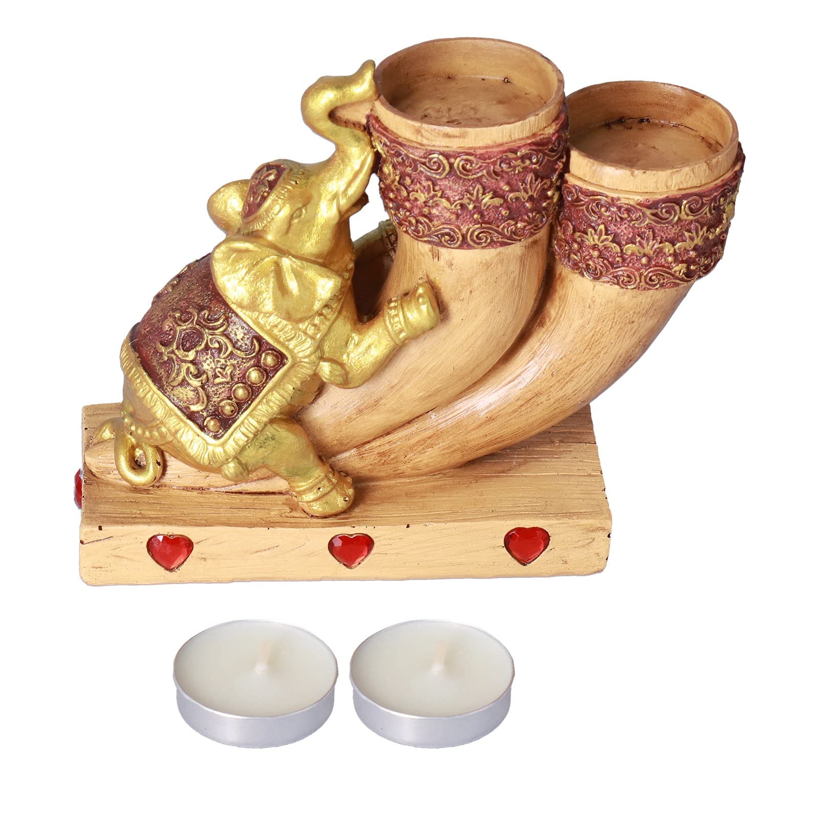 Buachois Elephant Candle Holder - Lucky Decorative Elephant Tealight Holder, Cute Elephant Statue for Home Desk Decor | Perfect for Wedding Centerpieces, Yoga Meditation Spaces & Boho Home Decor