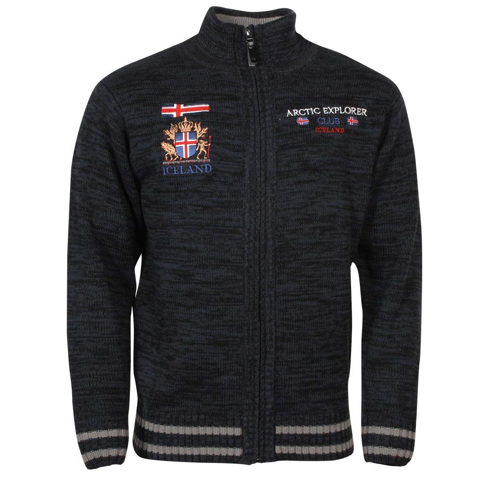 ICEWEAR Thor Sweater for Men - Embroidered Flag Design | Warm Winter Knit Jumper | Perfect for Outdoor Activities, Casual Wear & Cold Weather Fashion